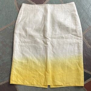 NWT J. Crew Yellow Ombre Pencil Skirt
